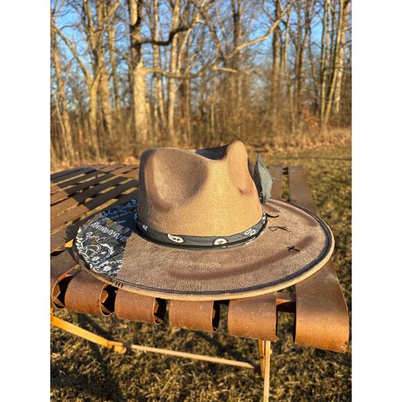 Hand Burned Hat | Hand Burned Wide Brim Hat | Western Hat | Custom